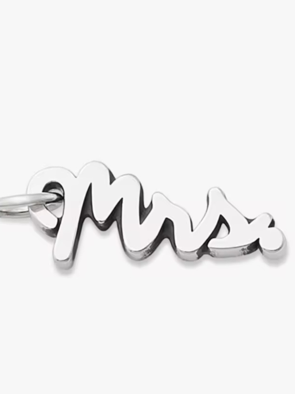 Sterling Silver 'Mrs.' Script james Avery style Charm